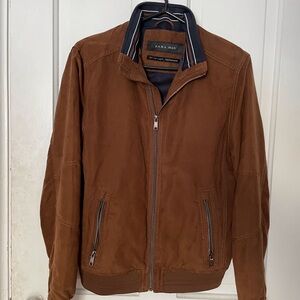 Zara Faux Suede Bomber Jacket